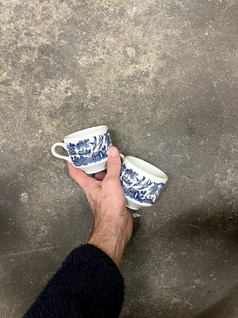 Blue Willow Cups Made In England