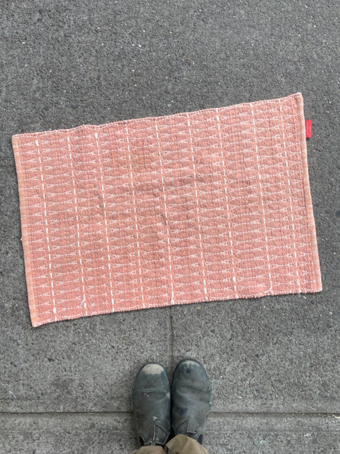 Blush Textured Door Rug