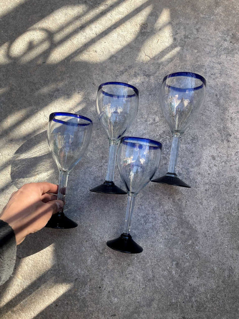 Boho Blue Rimmed Glasses