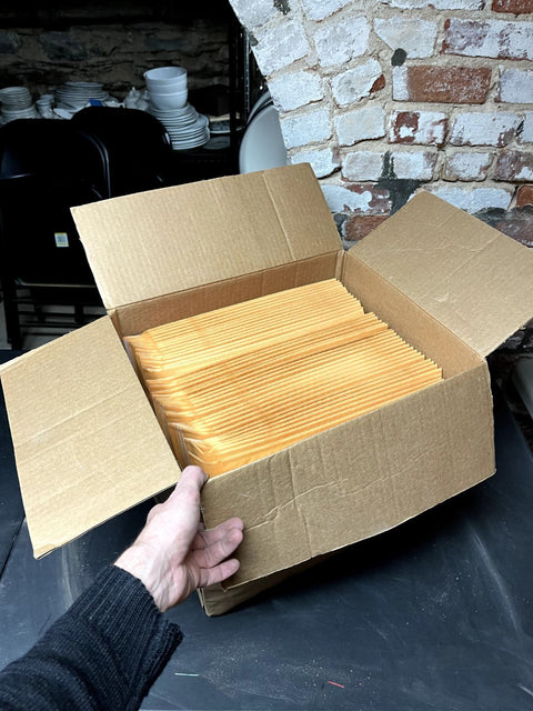 Box Of Orange Mailers, 10.5x13.5"