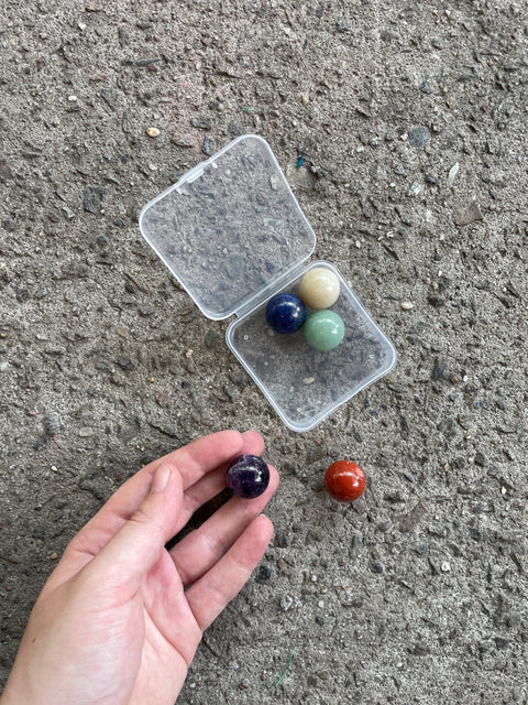 Box of Stone Marbles