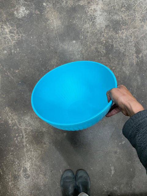 Bright Blue Plastic Bowl