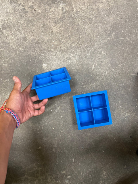 Bright Blue Square Ice Trays