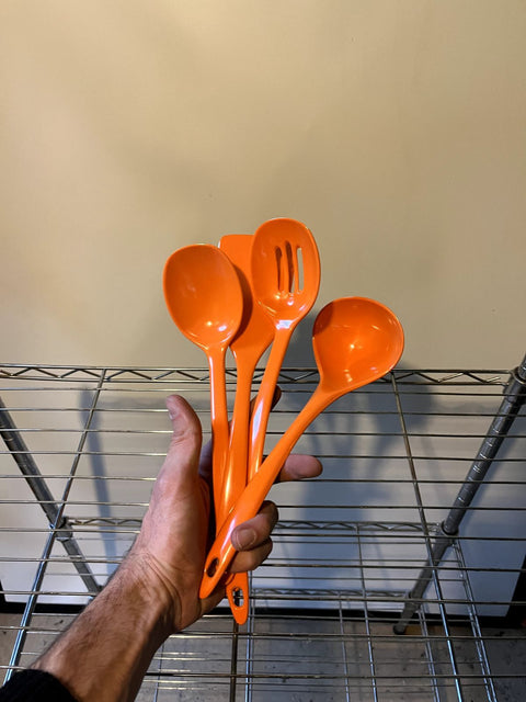 Bright Orange Utensil Cooking Set