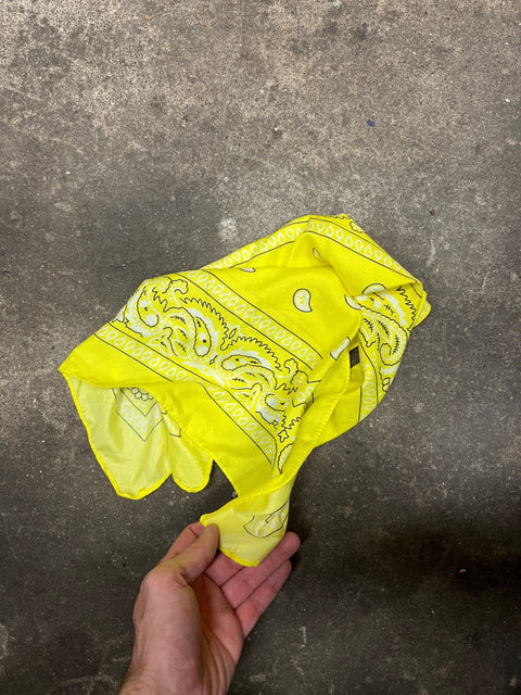Bright Yellow Patterned Bandana
