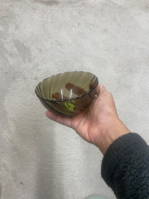 Brown Glass Dessert Bowl