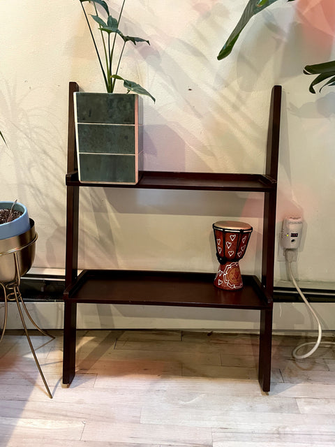 Brown Ladder Shelf, W24xD6.5xH38"