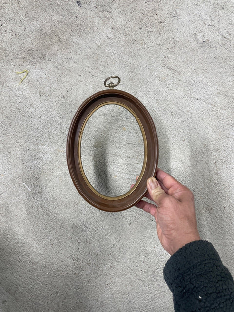Brown Oval Picture Frame