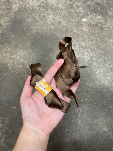 Brown Ribbon Shoe Laces
