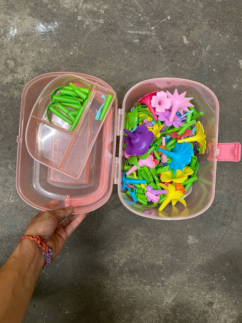 Building Flowers and Suitcase