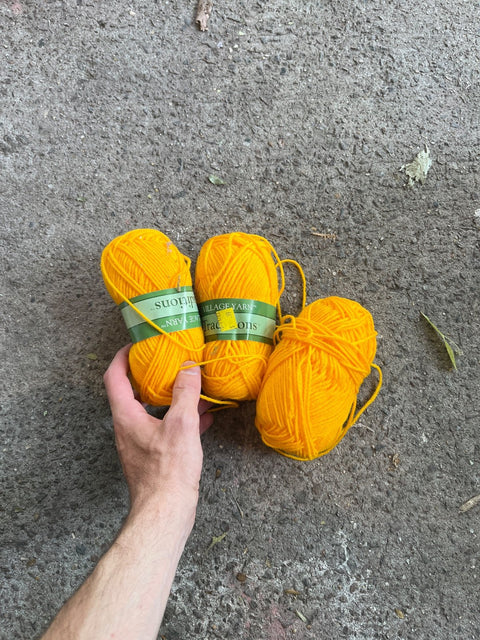 Bunch Of Yellow Yarn