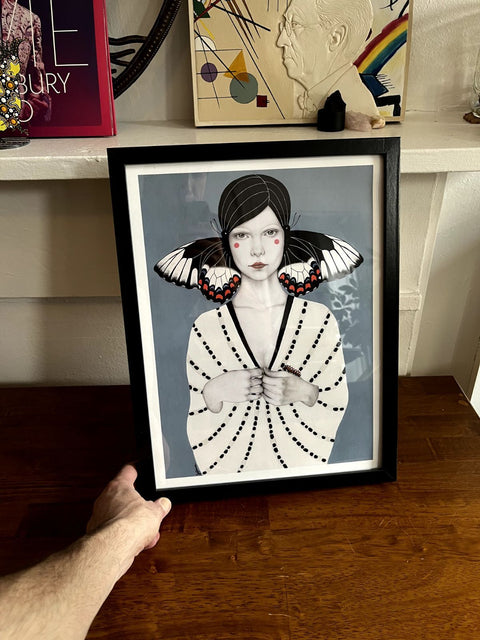 Butterfly Woman Framed Art, 13x17"