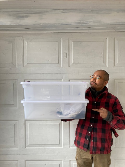 Two Under-The-Bed Sterilite Boxes