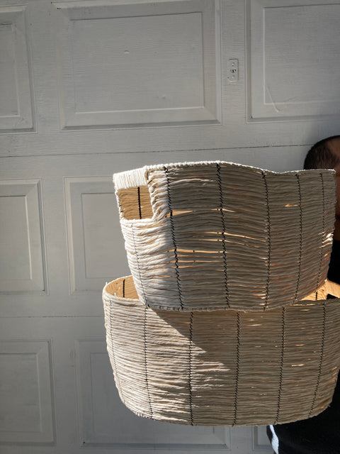 Two Beauuuuutiful Straw Baskets