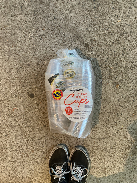 100+ 9oz Clear Plastic Cups, Unopened