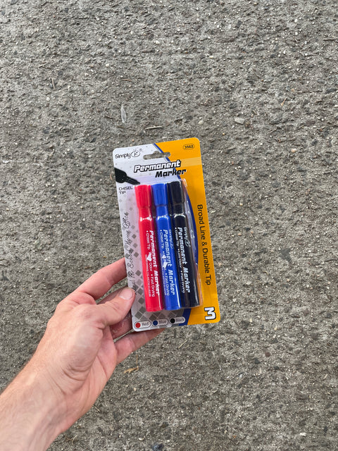3 Permanent Markers