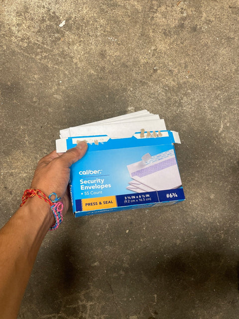 Caliber Security Envelopes