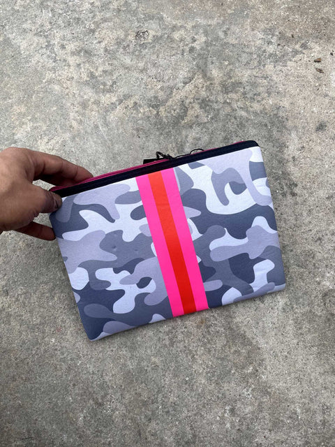 Camo Print Zip Pouch
