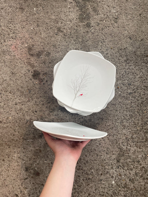 Cardinal Tree Dinner Plates, Set of 8