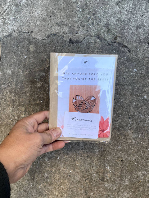 Cardtorial Wooden Greeting Card