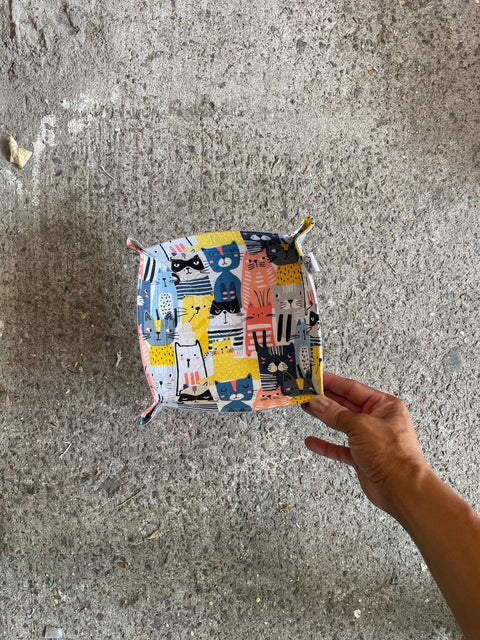 Cat Pattern Fabric Tray