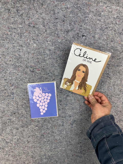 Celine On Me Greeting Card & Extra Card