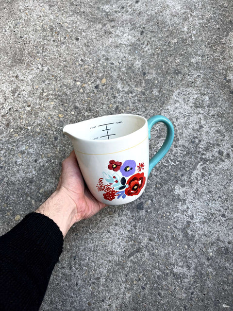 Ceramic Decorated Measuring Cup, 4-Cup