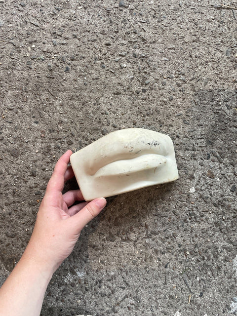 Ceramic Lips Sculpture, Hanging