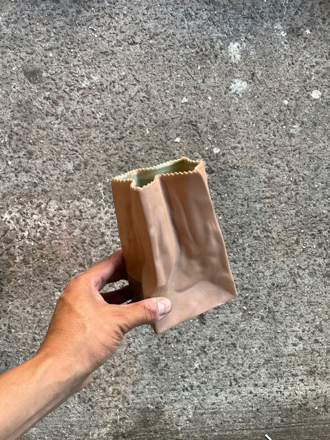 Ceramic Paper Bag Vase