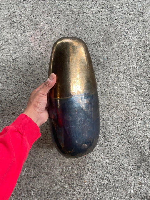 Ceramic Raku-style “Arrival” Vase