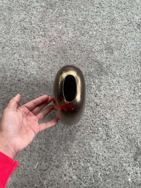Ceramic Raku-style “Arrival” Vase