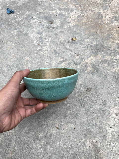 Charming Turquoise Ceramic Bowl
