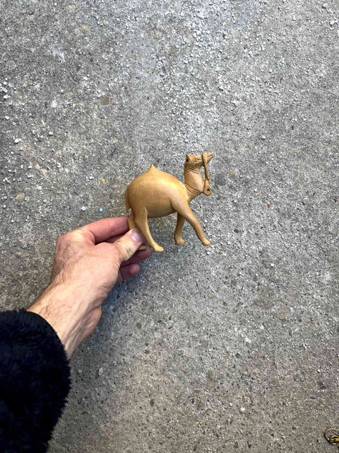 Charming Wooden Camel Figurine