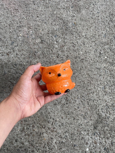 Cheerful Ceramic Fox Planter