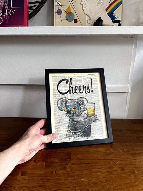 Cheers! Koala Framed Print, 9x11"