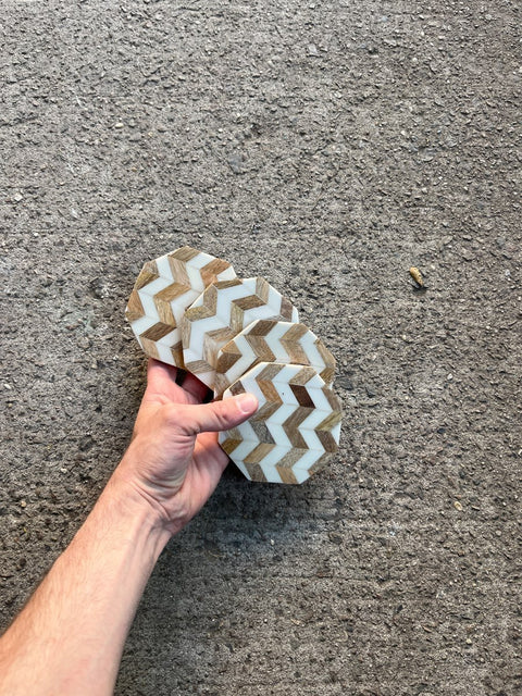 Chevron Coasters For The Table