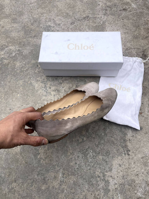 Chloé Scalloped Flats, Sz 39