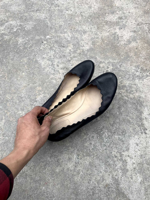 Chloé Scalloped Flats, Sz 39