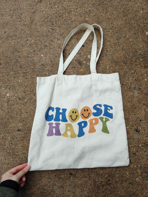 Choose Happy Tote Bag