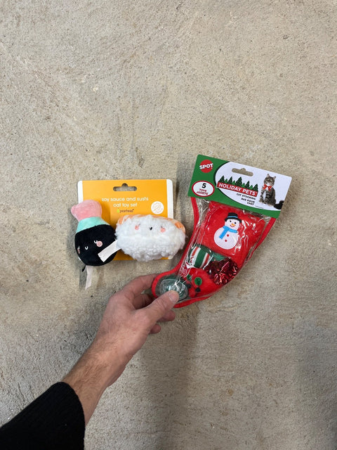 Christmas, Soy Sauce & Sushi Cat Toys Set