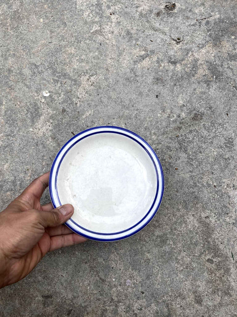Classic Blue Rimmed Plate