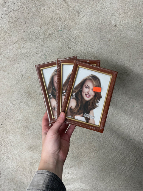 Set Of 3 Classic Brown Frames, 4x6"