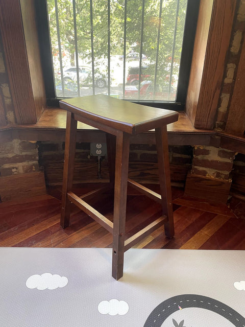 Classic Brown Wooden Stool