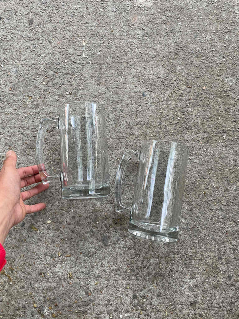 Classic Glass Beer Mugs for Water
