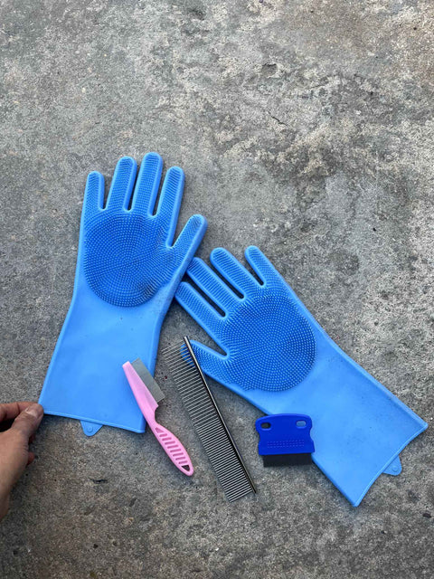 Cleaning Gloves and Tools Set for Dogs