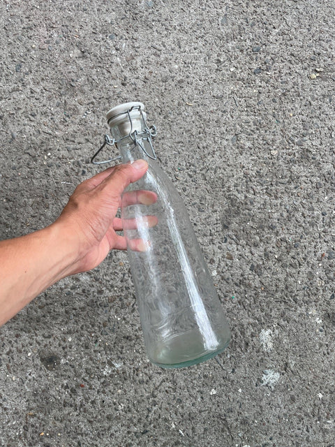 Clear Bottle With Wire Lid
