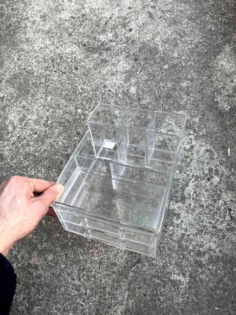 Clear Desk Organizer Box