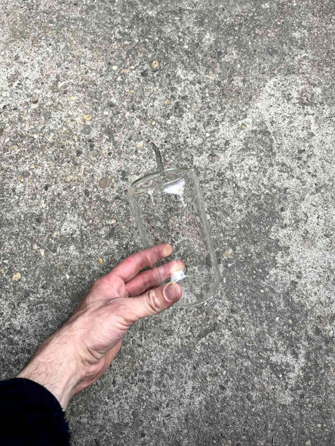 Clear Glass Candle Holder