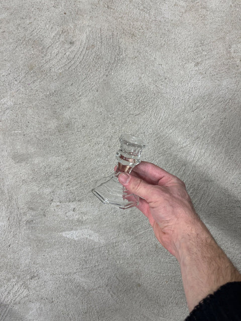Clear Glass Candle Holder