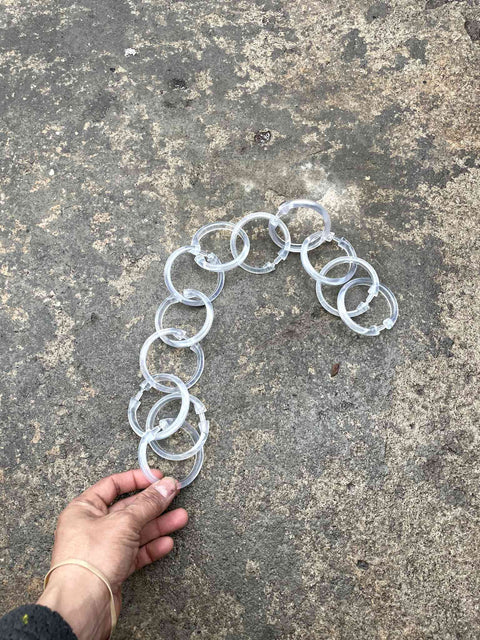 Clear Plastic Shower Ring Set